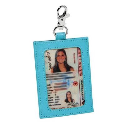 Heidi Teal Leather ID Holder with Clip GM12924, MPN: GM12924, 841316025024