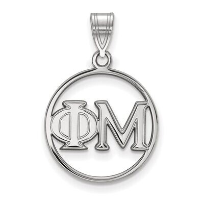 Phi Mu Small Circle Pendant Sterling Silver SS011PHM, MPN: SS011PHM, 886774600987