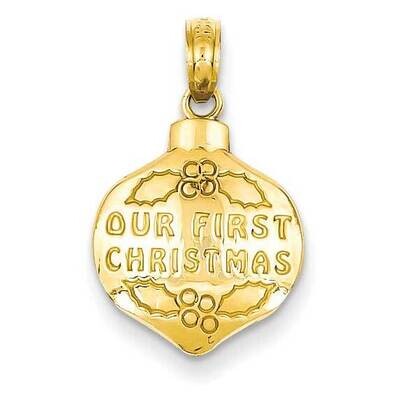 Our First Christmas Ornament Pendant 14k Gold D4242, MPN: D4242, 191101488368