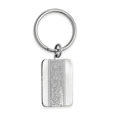 Kelly Waters Key Ring with Swirl Pattern Center Rhodium-plated KW704, MPN: KW704,