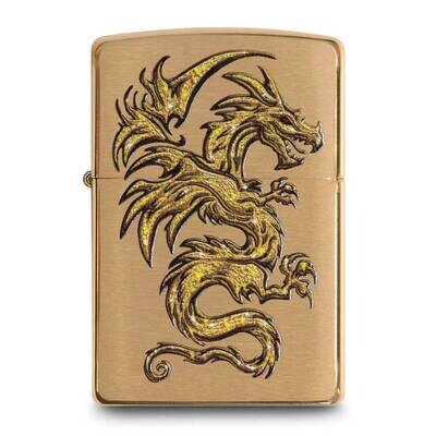 Zippo Brushed Brass Dragon Design Lighter GM25777, MPN: GM25777, 191693062342