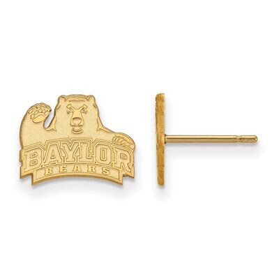 Baylor University x-Small Post Earring 10k Yellow Gold 1Y007BU, MPN: 1Y007BU, 886774804200