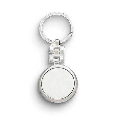 Silver-tone Circle Dangle Key Ring GL8604, MPN: GL8604, 788089051082