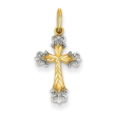 Cross Charm 14K Gold &amp; Rhodium XR1208, MPN: XR1208, 883957531861