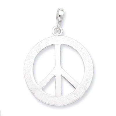 Textured Peace Pendant Sterling Silver Polished QP1823, MPN: QP1823, 883957576886