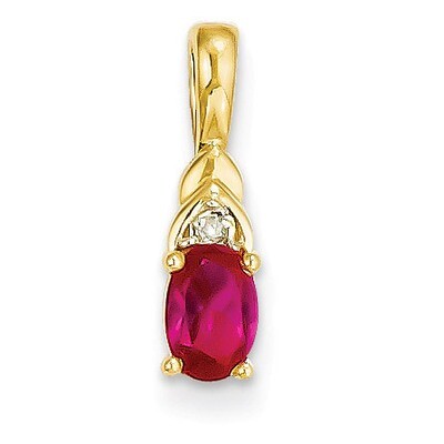 Diamond &amp; Genuine Ruby Pendant 14k Gold XBS280, MPN: XBS280, 883957857756