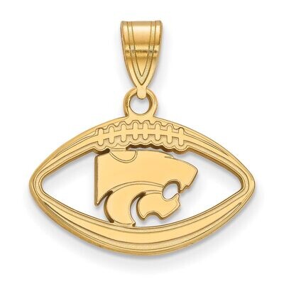 Kansas State University Pendant in Football Gold-plated Silver GP018KSU, MPN: GP018KSU, 886774922485