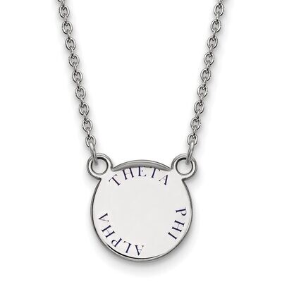 Theta Phi Alpha Extra Small Enameled Pendant with 18 Inch Chain Sterling Silver SS014TPA-18, MPN: S…
