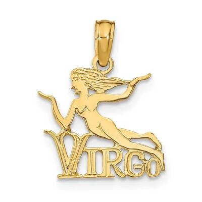 Engraved Block Virgo Charm 14k Gold K8951, MPN: K8951, 637218031733