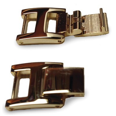 7mm x 14mm H-Clasp Stainless Steel Fold-over Extender 7 Inch Gold-tone FTL155Y-7, MPN: FTL155Y-7,