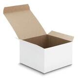 White Pack of 10 Square 5x5x3in Recycled Paper Gift Boxes JT5092-WT, MPN: JT5092-WT,