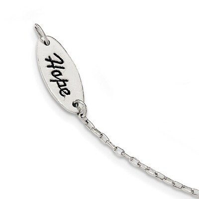 Cultured Pearl Dangle Hope Bracelet Sterling Silver Polished QG3623-7.5, MPN: QG3623-7.5, 191101472…