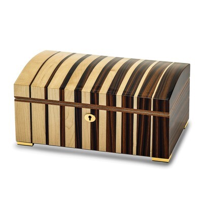 Maple with Ebony Veneer Locking Jewelry Box by Jere, MPN: JJB873, 883957056180