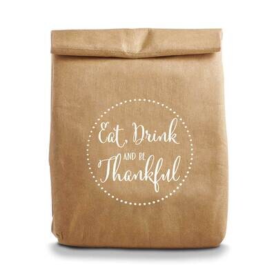 Washable Lunch Cooler Bag EAT, DRINK, AND BE THANKFUL GM23114, MPN: GM23114, 886083613647