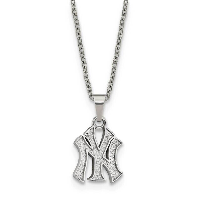 MLB New York Yankees On Chain with 2 inch Extender Necklace Stainless