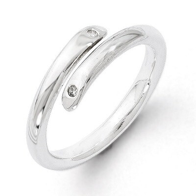 .02ct. Diamond Ring Sterling Silver QW229, MPN: QW229, 883957314990