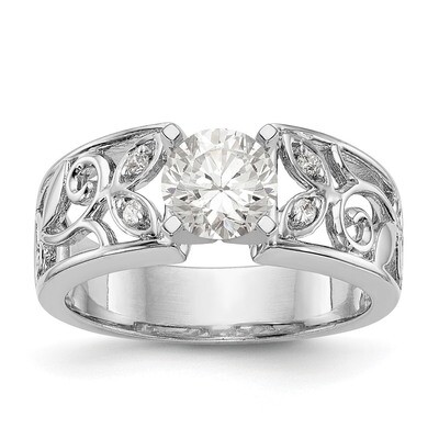 Diamond Peg Set Engagement Ring 14k White Gold RM2834E-005-WAA, MPN: RM2834E-005-WAA, 883957800271