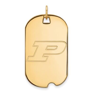 Purdue Large Dog Tag 14k Yellow Gold 4Y023PU, MPN: 4Y023PU, 886774876733
