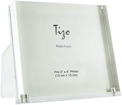 Tizo Acrylic Lucite Photo Picture Frame Clear Back 5x5 Inch HA158CL55, MPN: HA158CL55,