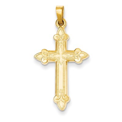 Fleur De Lis Cross Pendant 14k Gold XR261, MPN: XR261, 191101544064