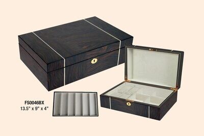 Tizo Happy Ebony with tray Wooden Jewelry Box, MPN: FS0046BX,