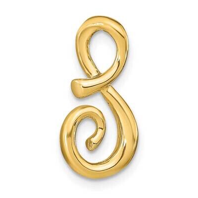 Letter S Initial Slide 14k Gold Polished K6425S, MPN: K6425S, 63721810006