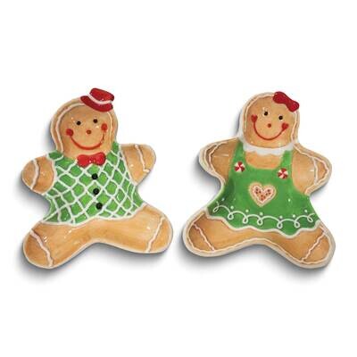Boy and Girl Gingerbread Ceramic Trinket Tray Set GM25267, MPN: GM25267, 788089166809