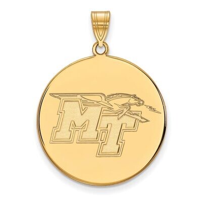 Middle Tennessee State University x-Large Disc Pendant 10k Yellow Gold 1Y002MTS, MPN: 1Y002MTS, 886…