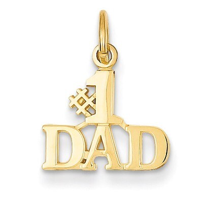 #1 Dad Charm 14k Gold C392, MPN: C392, 886774089720