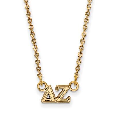 Delta Zeta Extra Small Pendant with 18 Inch Chain Gold-plated Silver GP006DZ-18, MPN: GP006DZ-18, 8…