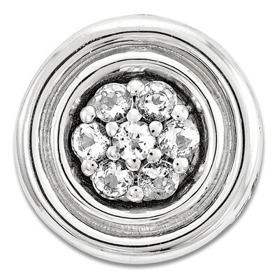 White Topaz Chain Slide Sterling Silver Small QSK1723, MPN: QSK1723, 886774640396