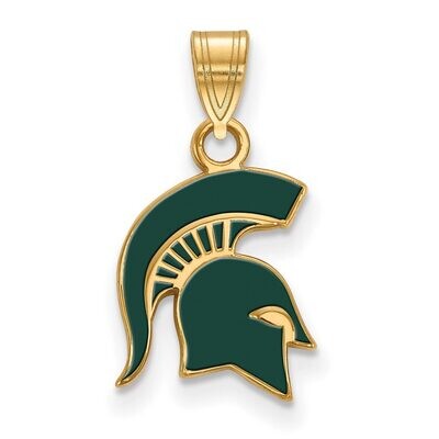 Michigan State University Small Enamel Pendant Gold-plated Silver GP059MIS, MPN: GP059MIS, 88677495…