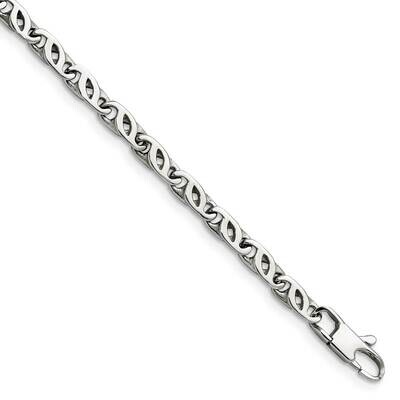 Fancy Link 7.5 Inch Bracelet Stainless Steel Polished SRB1042-7.5 by Chisel, MPN: SRB1042-7.5, 8839…