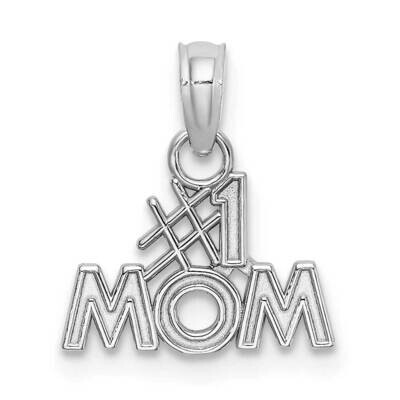 #1 Mom Pendant 10k White Gold Polished 10K9595W, MPN: 10K9595W,