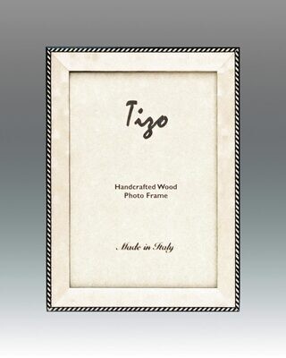 Tizo Zebra Corner White Wood Picture Frame 8 x 10 Inch, MPN: OBL20WH-80,