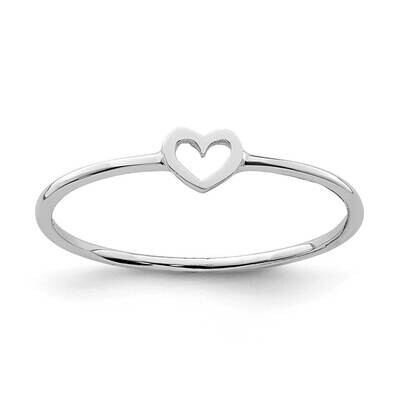 Heart Ring 14k White Gold Polished R671W, MPN: R671W, 883957838250