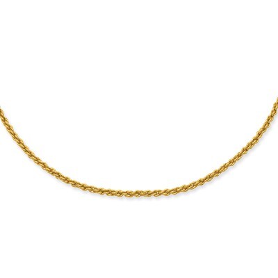 Kelly Waters 2mm French Rope Chain 24 Inch Gold-plated KW469-24, MPN: KW469-24, 191101487996