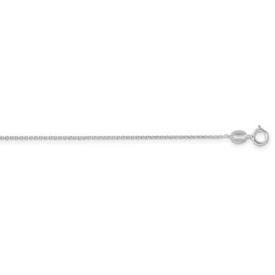 1mm 8 Sided Diamond-Cut Cable Chain 24 Inch Sterling Silver Rhodium-Plated QPE64R-24, MPN: QPE64R-2…
