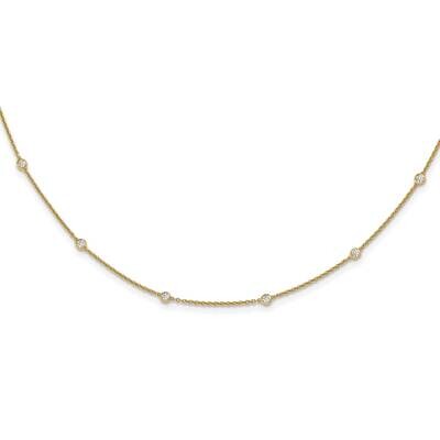 Vs/Si, D E F, Fancy Station Necklace 14k Gold Lab Grown Diamond PM1007-042-YLD-18, MPN: PM1007-042-…