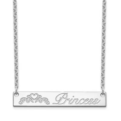 Engravable Customized Bar Necklace Sterling Silver XNA1041SS, MPN: XNA1041SS, 191101990083