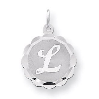 Brocaded Initial L Charm Sterling Silver QC4161L, MPN: QC4161L, 883957128597