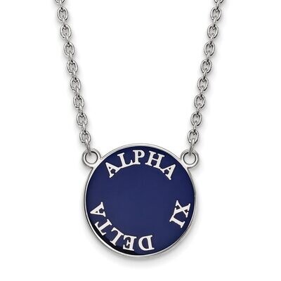 Alpha Xi Delta Small Enameled Pendant with 18 Inch Chain Sterling Silver SS013AXD-18, MPN: SS013AXD…