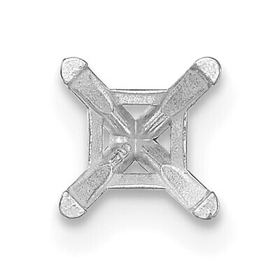 Princess 4-Prong .10ct. Threaded Post Earring Mounting 14k White Gold WG2643, MPN: WG2643,