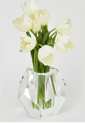 Tizo Crystal Glass Vase Diamond Cut PH404VAS, MPN: PH404VAS,