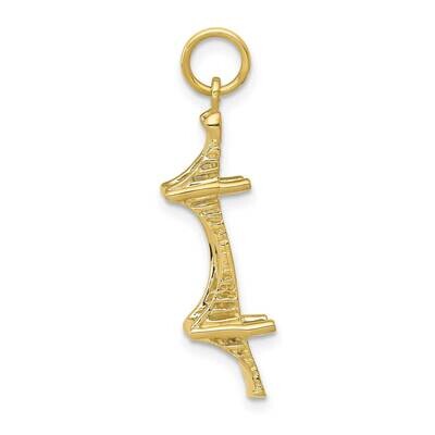 Mackinac Bridge Charm 10k Gold 10A1069/LM, MPN: 10A1069/LM,