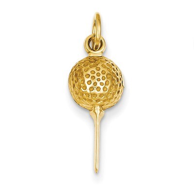 Golf Ball Charm 14k Gold D3475, MPN: D3475, 886774093680
