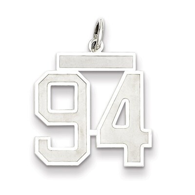 Pendant Number 94 Satin Sterling Silver Medium QPM94, MPN: QPM94, 883957127729