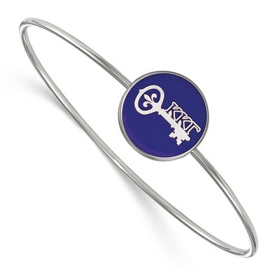 Kappa Kappa Gamma Enameled Slip-on Bangle Sterling Silver SS049KKG-8, MPN: SS049KKG-8, 191101102226