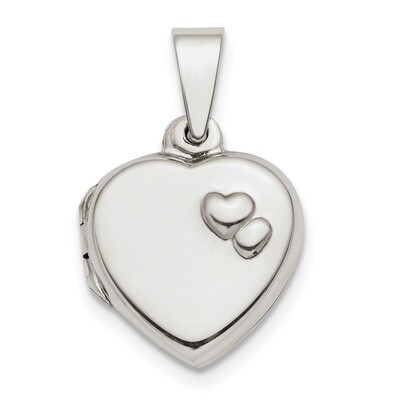 13mm Heart Locket Sterling Silver Polished QLS776, MPN: QLS776, 886774118383