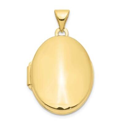 Polished Oval Locket 10k Gold 10XL112, MPN: 10XL112,